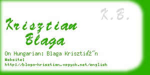 krisztian blaga business card
